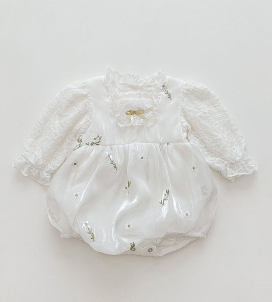 White Embroidered Onesie